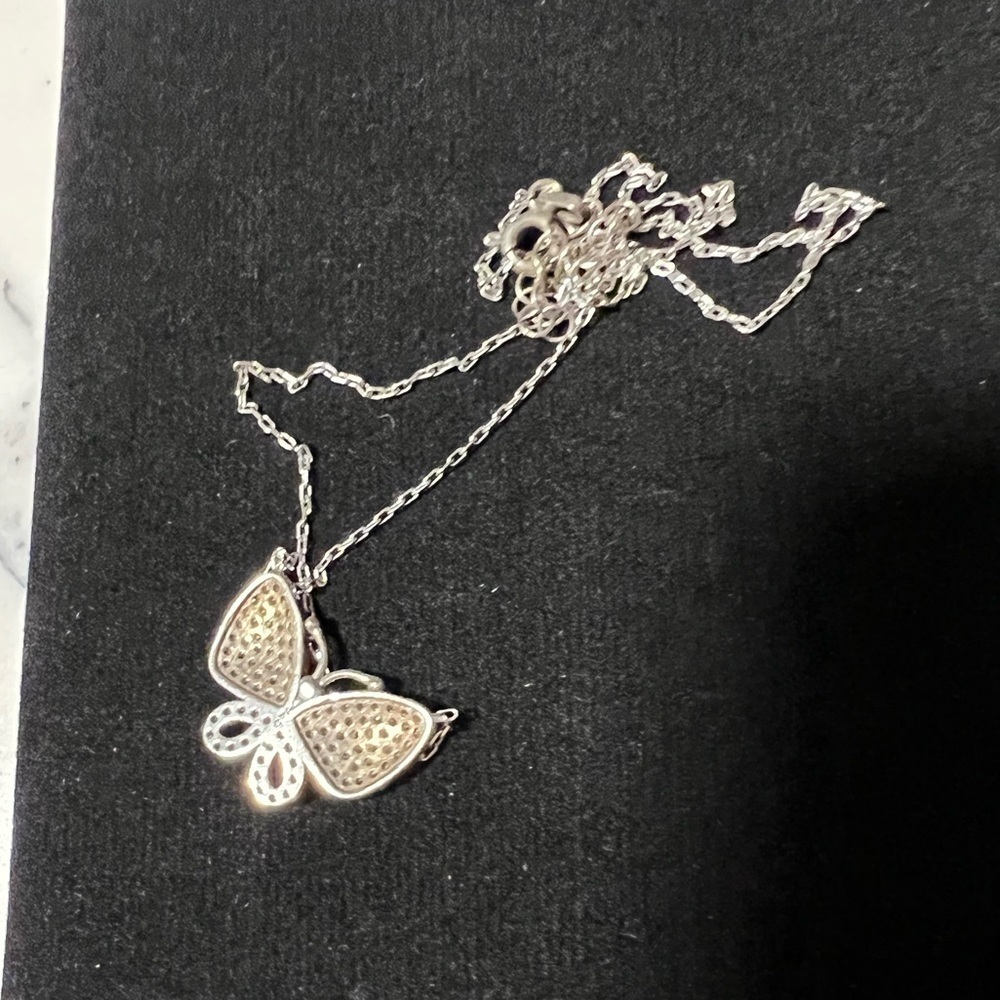 Butterfly Silver Necklace - Picture 2 of 4